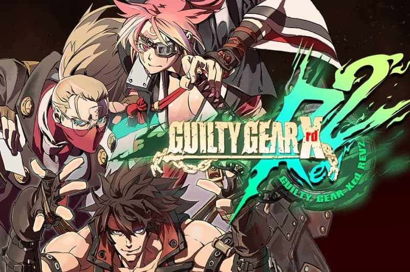 Logo and main heroes of Guilty Gear Xrd REV 2 video game