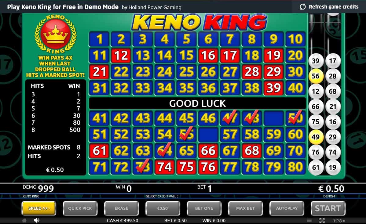 Keno game demo online
